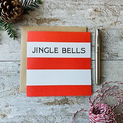 Buy Cornishware Inspired Christmas Card - Jingle Bells • 3£