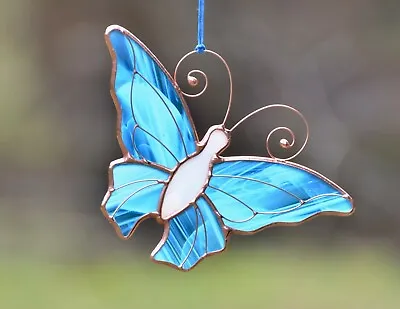 Buy Stained Glass Butterfly Suncatcher, Windows Glass Hangings • 32.66£