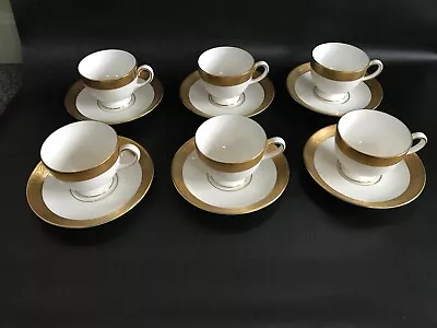 Buy 6 Wedgwood Ascot Pattern Bone China Cups/Saucers In Unused Condition • 150£