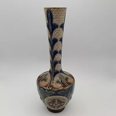 Buy Doulton Lambeth Vase By Elizabeth Fisher C1880 • 145£