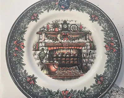 Buy Royal Stafford Christmas Hearth 10 1/2” Dinner Plate SET Of 6 NEW Beautiful!! • 76.88£
