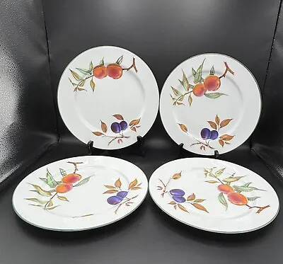 Buy Royal Worcester 'Evesham Vale' Porcelain Dinner Plates 10  1980's • 35£