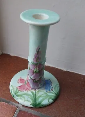 Buy Beautiful 'E Radford' Candlestick - Hand Painted Floral Design - 15cm Tall • 12.50£