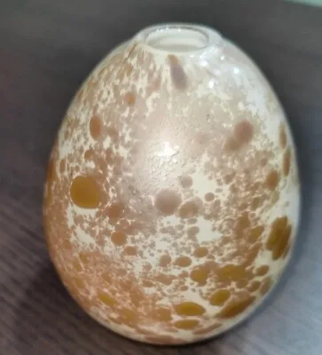 Buy Heron Art Glass Vase Egg Shape Splatter Texture Marked Dated 2019 4.50  Small  • 27.49£