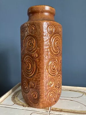 Buy STUNNING West German Vintage Vase (medium) Unique Swirl Pattern. Lava Era • 11.99£