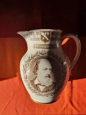 Buy Alfred Lord Tennyson - Wedgewood Creamware Cream And Gold Ceramic Pitcher Jug  • 150£