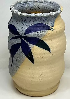 Buy Unique Hand Painted Glazed Stoneware Pottery Vase - Oriental Design 10.75  By 3  • 23.11£