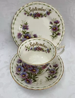 Buy Vintage Royal Albert Flower Of The Month September Trio:  Cup/saucer/tea Plate • 14.99£