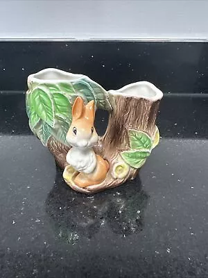 Buy Vintage HORNSEA POTTERY Fauna, 1960s Rabbit Double Posy Vase No.25 • 6.99£