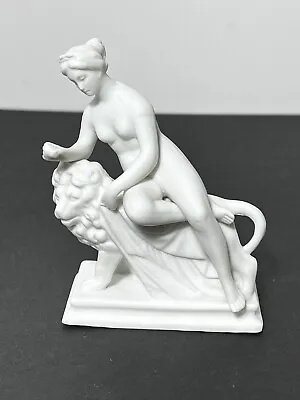 Buy Antique Parian Ware 'Una And The Lion' Miniature Figure Paperweight C1890. Minty • 61.76£