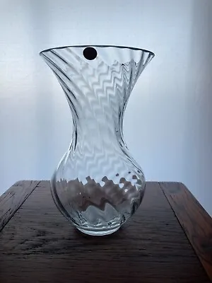 Buy Crystal Clear Studios Valerie Optic Swirl Vase 10 Inches NIB • 45.74£