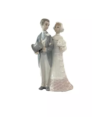 Buy Lladro Bride And Groom Vintage Wedding Cake Topper Couple 4808 Porcelain Figure • 43.16£
