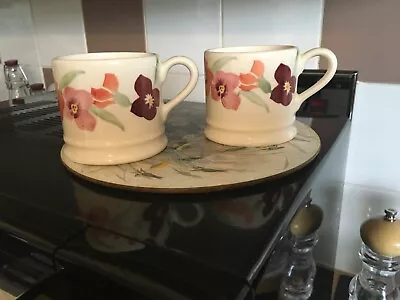 Buy Emma Bridgewater Small Mugs Pink Wallflower Design X 2 • 9.50£