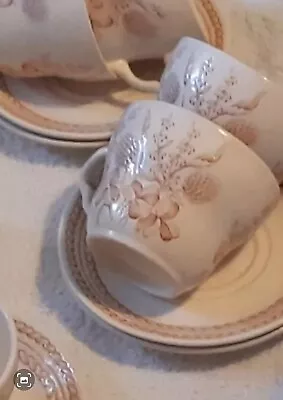 Buy English Ironstone Pink Floral 6 Cups/  6 Saucers • 6£