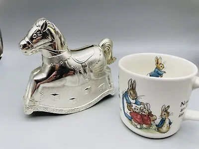 Buy Wedgwood Peter Rabbit Children's Cup / Mug & Rocking Horse Moneybox • 12.50£