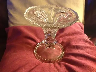 Buy Antique Clear Glass Fluted Vase Bowl  • 7.99£