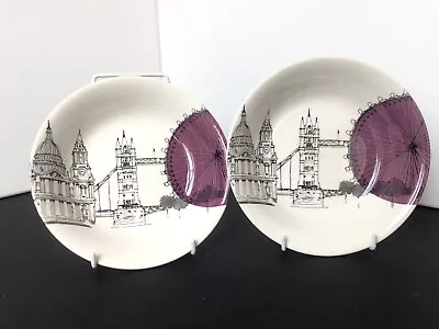 Buy Poole Pottery “Cities In Sketch” London 7” Bowl X2 - Good Condition • 10£