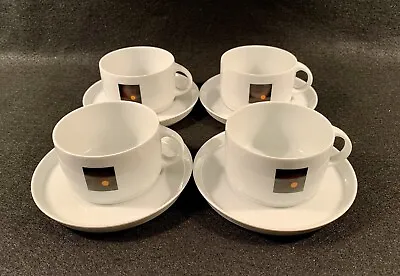 Buy Vintage MCM Thomas Rosenthal Germany Flat Cup & Saucer Sets (4) Mod Geometric • 77.21£