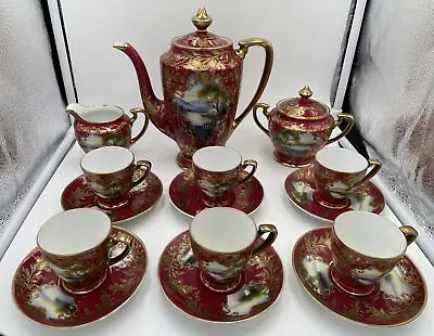 Buy Vintage Noritake Hand Painted China Coffee Set - Collect St Albans • 99£