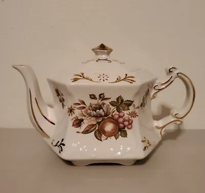 Buy Ellgreave - Arthur Wood And Sons Teapot - Full Size - Fruit & Flowers - England • 20.17£