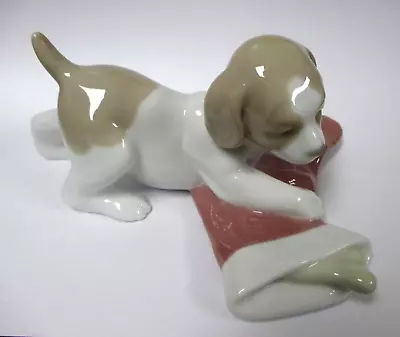 Buy Retired Nao 1427 Puppy's Christmas Dog Porcelain Figurine Lladro • 12.99£