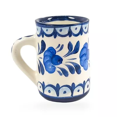 Buy Vintage Mug White Blue Hand Painted Bavarian Folk Art Widerstrom Floral Decor • 11.32£