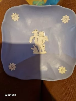Buy Wedgwood Jasperware Blue Cherub Trinket Dish Small Square Plate 4  • 0.99£