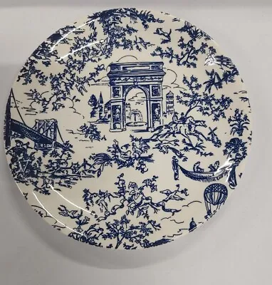 Buy Tiffany & Co - 4 Styles 2002, Blue And White, 'New York Toile' 22.5 Cm Plate • 19.99£