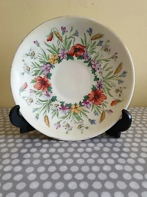 Buy Crown Fine Bone China Staffordshire. Floral Pattern Saucer  • 3.99£