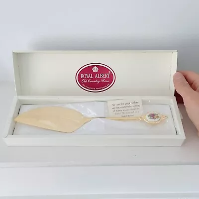 Buy Royal Albert Old Country Roses Boxed Gold Plated Cake Slice Server Brand New • 34.99£
