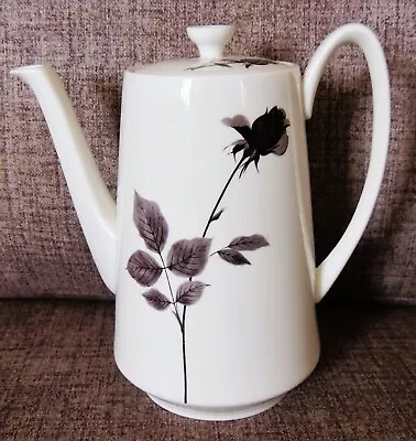 Buy Vintage Royal Grafton Fine Bone China Coffee Pot. Dark Rose Pattern. (4) • 5£
