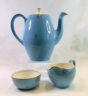 Buy Vintage Mid Century Alfred Meakin Morning Star Tea / Coffee Pot Creamer / Sugar • 31£