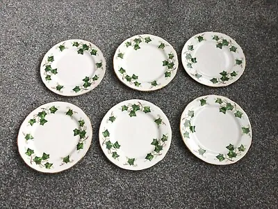 Buy 6 Colclough Ivy Green White Leaves Side Plates 6.5”  E874 Set Matching China • 13£
