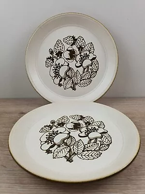 Buy Vintage Kiln Craft, Strawberry Bramble, 9inch Or 23cm, Dinner Plates, Set Of 4 • 20£