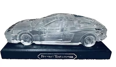 Buy Vintage Crystal Ferrari Testarossa Crystal Glass Paperweight Made In W. Germany • 28£