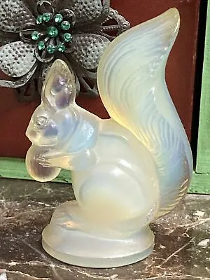 Buy Sabino - French Opalescent Blue Glass Squirrel Marked France Pristine Condition • 128.03£