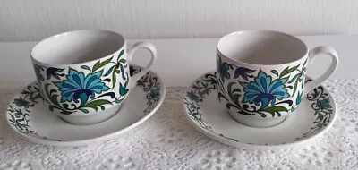 Buy MIDWINTER 'Spanish Garden' Design Tea Cups And Saucers. By JESSIE TAIT • 15£