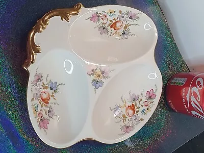 Buy Lord Nelson Ware Pottery Floral 3 Part Tray/Hors D'Oeuvre Hand Painted Signed • 19.99£