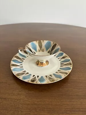 Buy Art Deco Bavarian Elfenbein Porzellan/Porcelain Plate & Cup • 29.99£