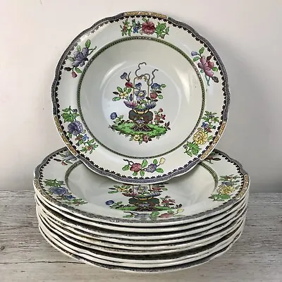 Buy Copeland Spode - Old Bow - Rimmed Soup Bowls - 10” - 10 Available • 8.99£