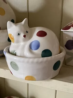 Buy Emma Bridgewater Polka Dot Cat On Basket Egg Coddler First See Description • 30£