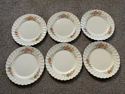 Buy Vintage Myott Olde Chelsea Delicate Floral Dinner Plates Set Of 6 - 10.5” (27cm) • 24£