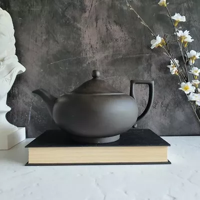 Buy Wedgwood Black Basalt Teapot 1 Pint Glazed C1976 Perfect Beautiful  • 110£