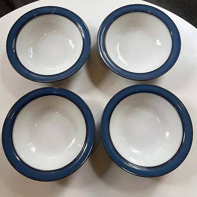 Buy Set Of 4 Boston Blue By Denby - Langley Rim Soup / Cereal Bowls  7 1/8” • 118.59£