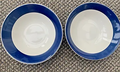 Buy Pair Of TG Green Pottery Blue & White JERSEY Cereal Or Dessert  Bowls • 20£