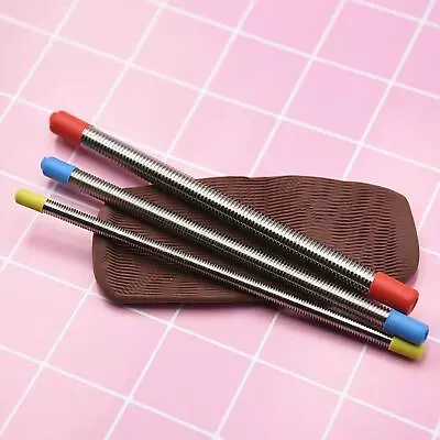 Buy 3x Pottery Clay Texture Tools Stainless Steel Texture Effect Sticks For Beginner • 7.03£
