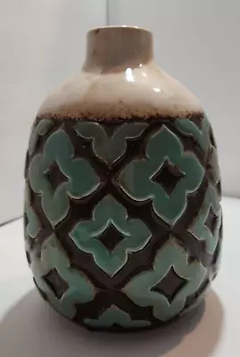 Buy Kirklands Stoneware Agua  Moroccan Tile Vase 7.5  • 8.05£