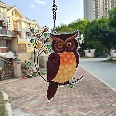 Buy Stained Glass Birds Wall Hanging Window Decoration Pendant • 5.72£