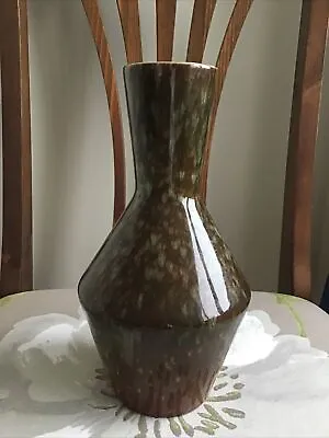 Buy Argyll Potteries Drip Glaze Green & Brown 9”Vase • 37£