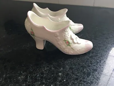 Buy Casa Pupo Vintage Pair Of Ceramic Shoes Ornament With Roses  • 19£